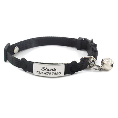 Adjustable Personalized Cat Collar, Anti-Lost Engraved Collar for Kitten