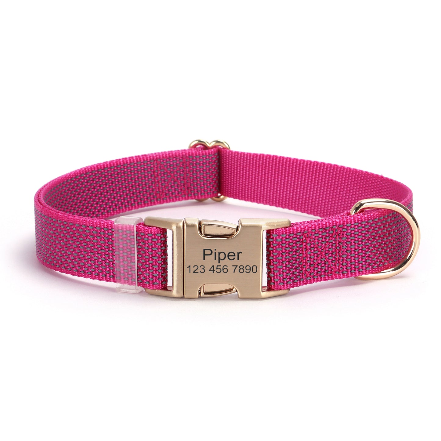 Customized Nylon Reflective Dog Collar Engravable Pet Collar