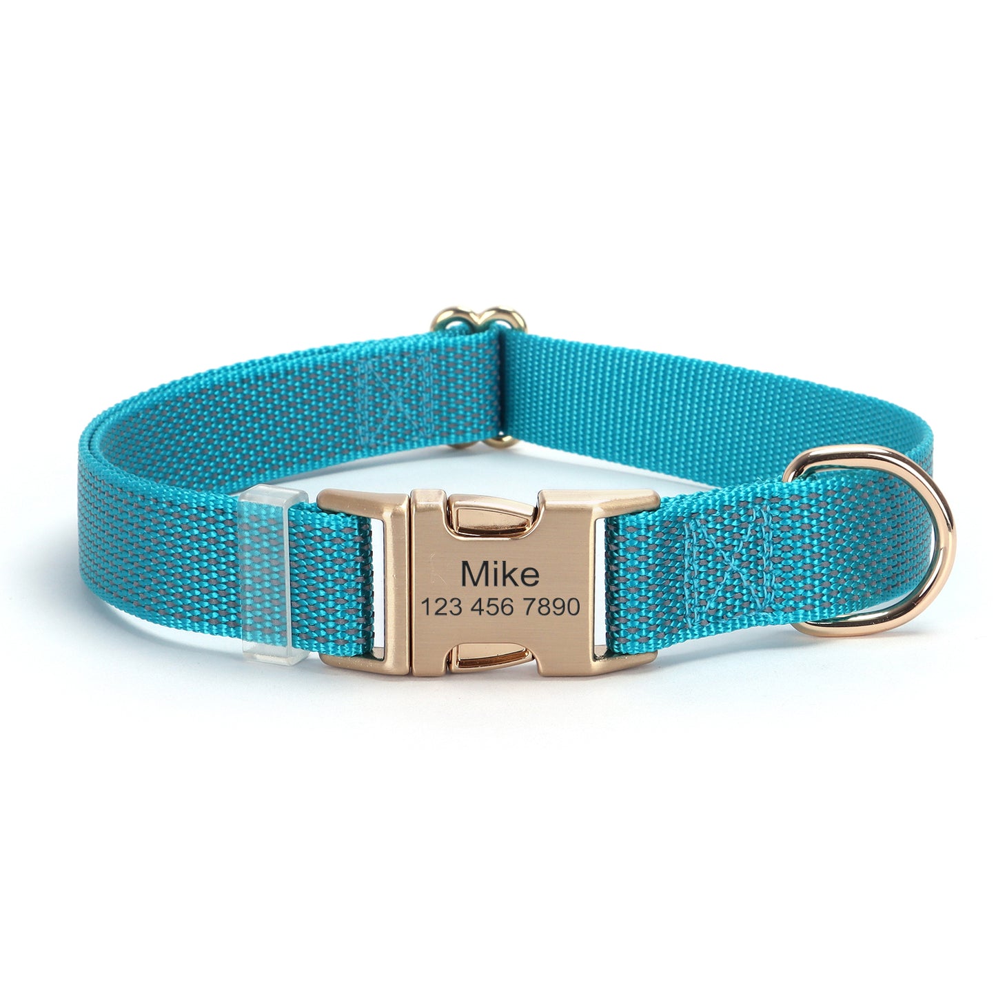 Customized Nylon Reflective Dog Collar Engravable Pet Collar