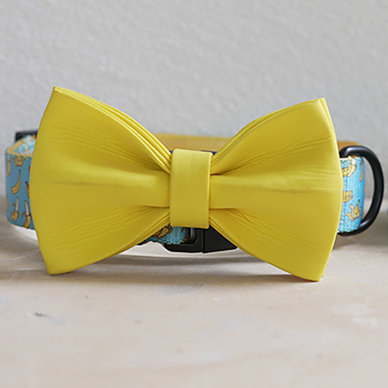 Fruit Cute Personalized Dog Collar Plastic Buckle, Custom Pet Collar Bow Tie, Leash