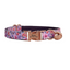 Purple Flower Personalized Cat Collar with Bowtie Free Engraved