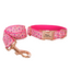 Colorful Fower Custom Dog Collars, Personalized Puppy Collar, Bowtie, Leash