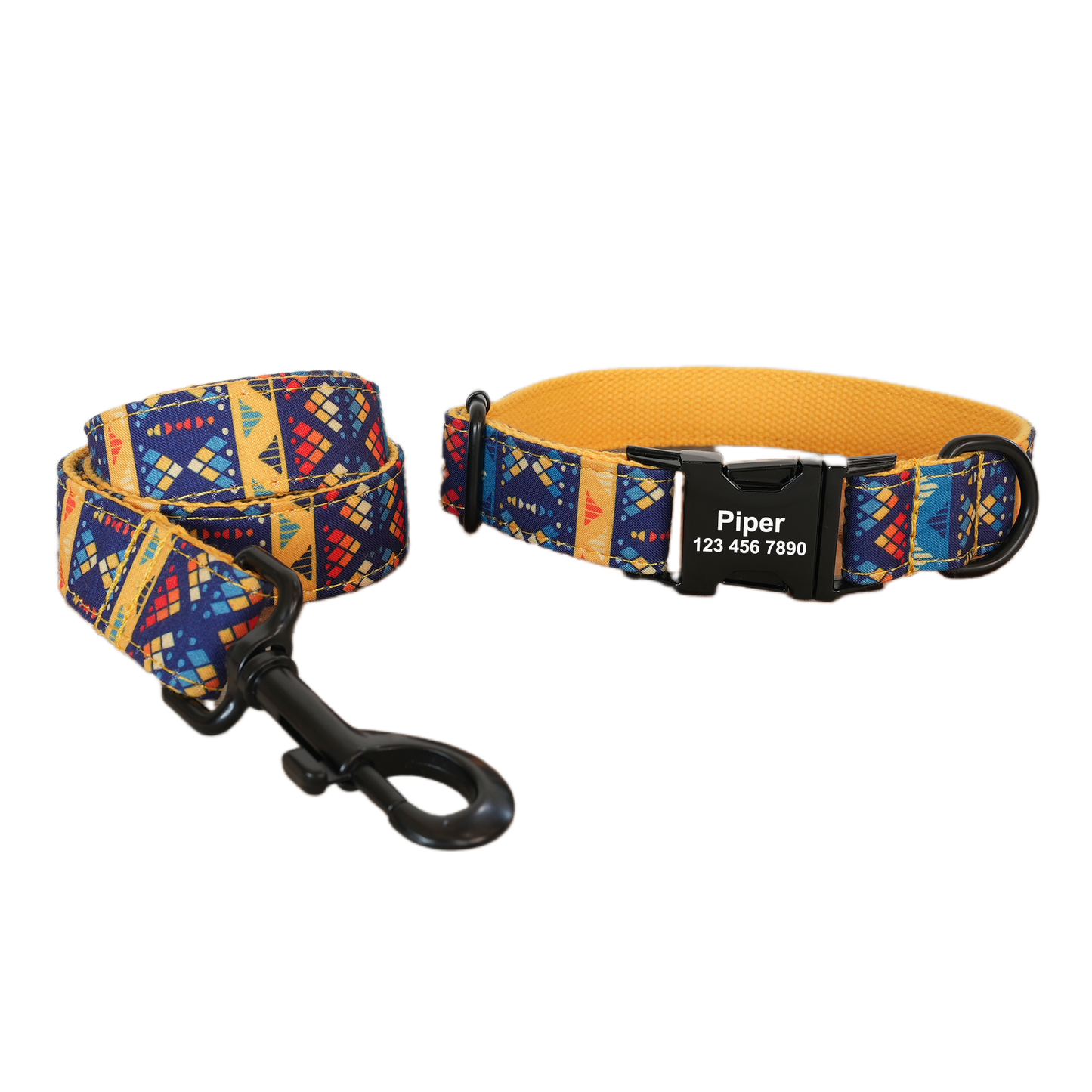 Purple Fower Personalized  Dog Collars,Custom Puppy Collar, Bowtie, Leash