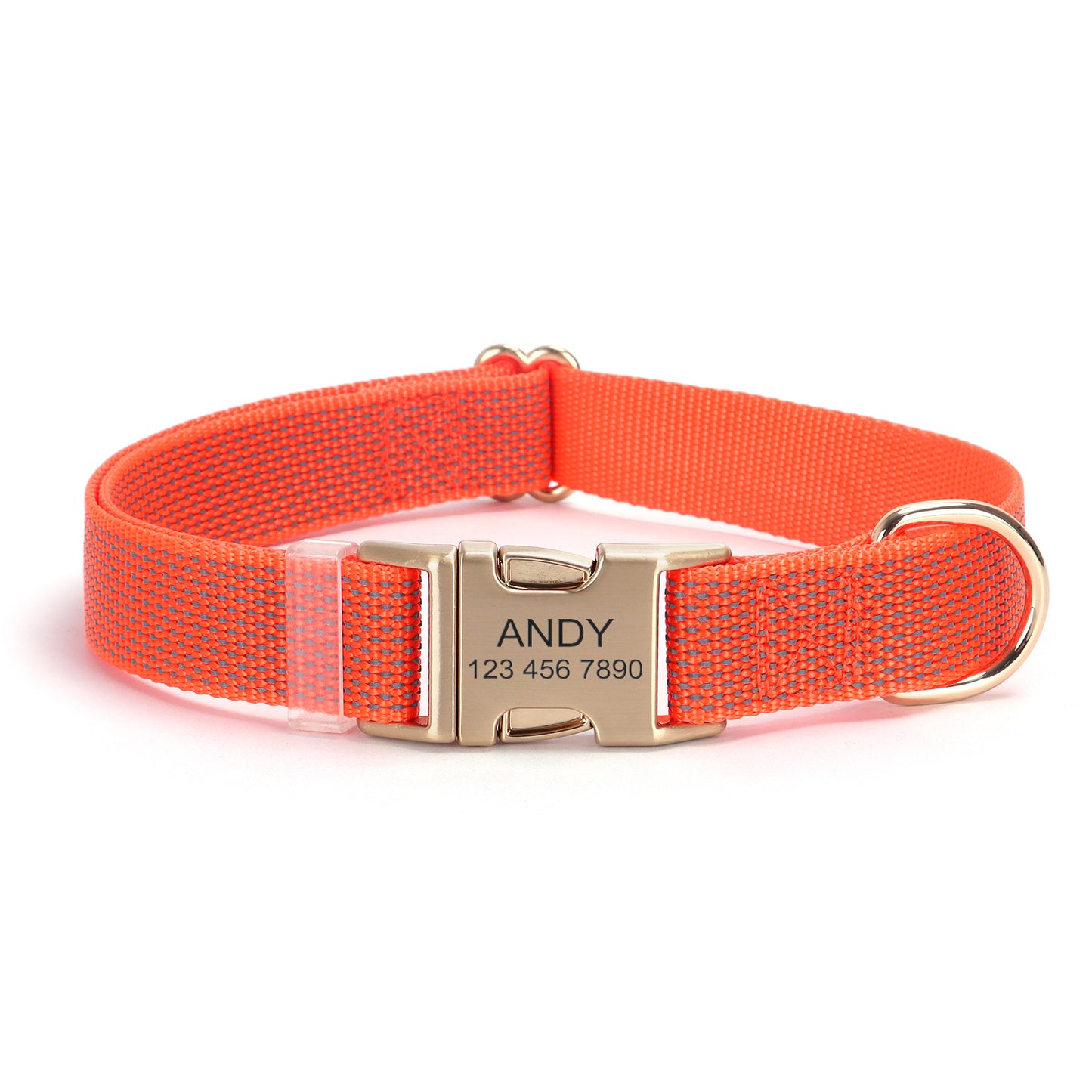 Customized Nylon Reflective Dog Collar Engravable Pet Collar