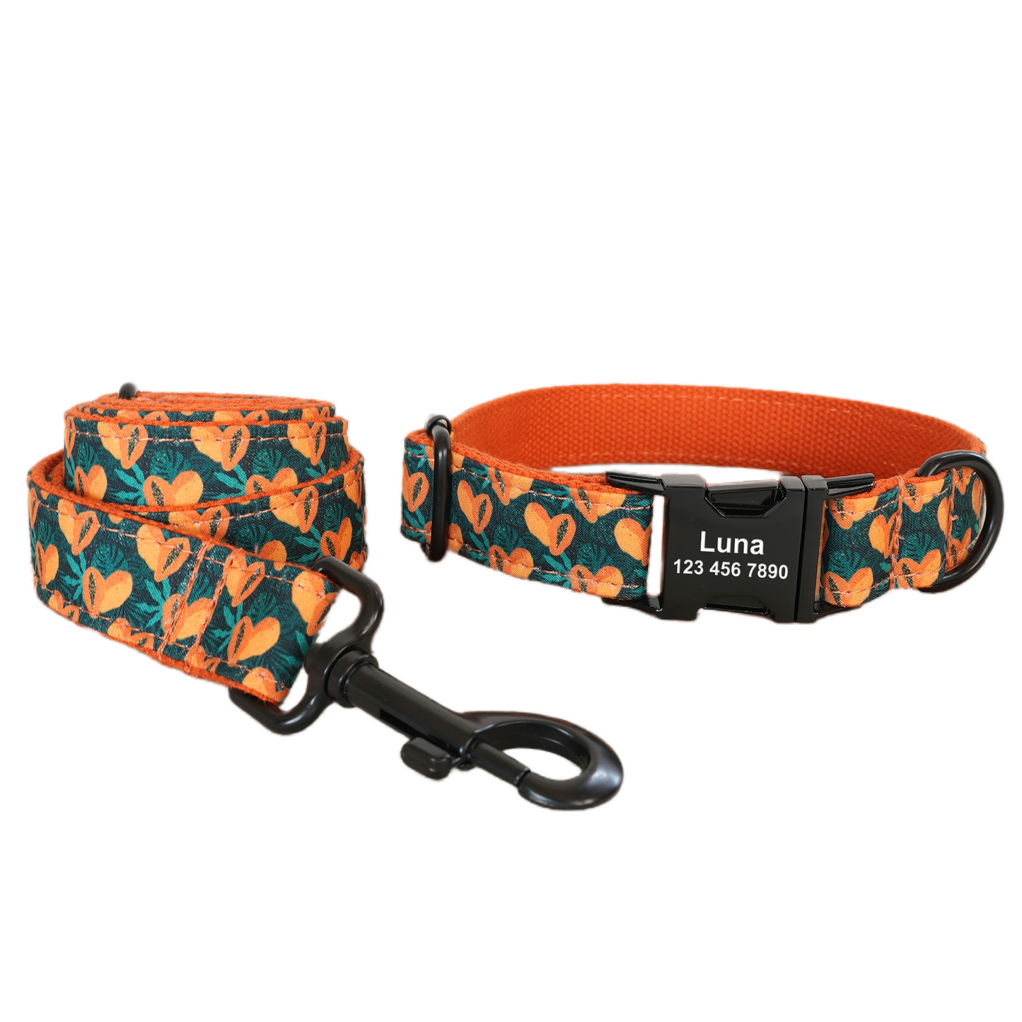 Blue Fower Custom Dog Collars, Personalized Puppy Collar, Bowtie, Leash