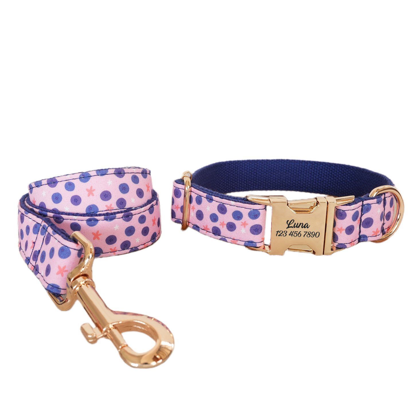 Little Fower Custom Dog Collars, Personalized Puppy Collar, Bowtie, Leash