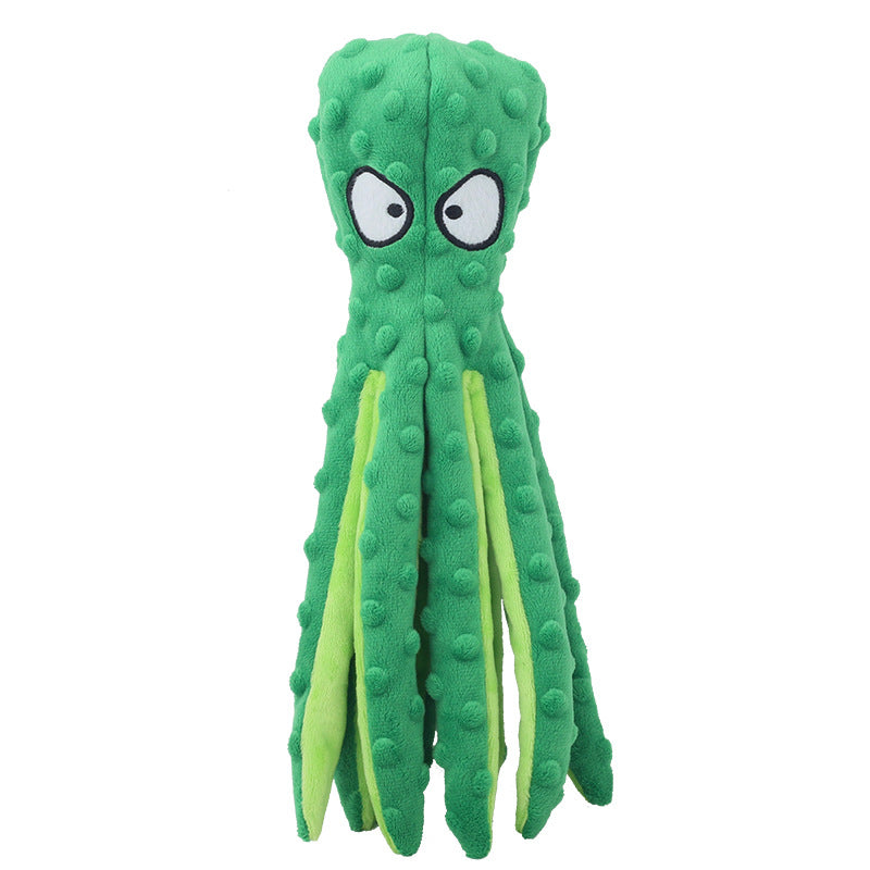 Octopus Squeaky Dog Toys No Stuffing Plush Pet Toy