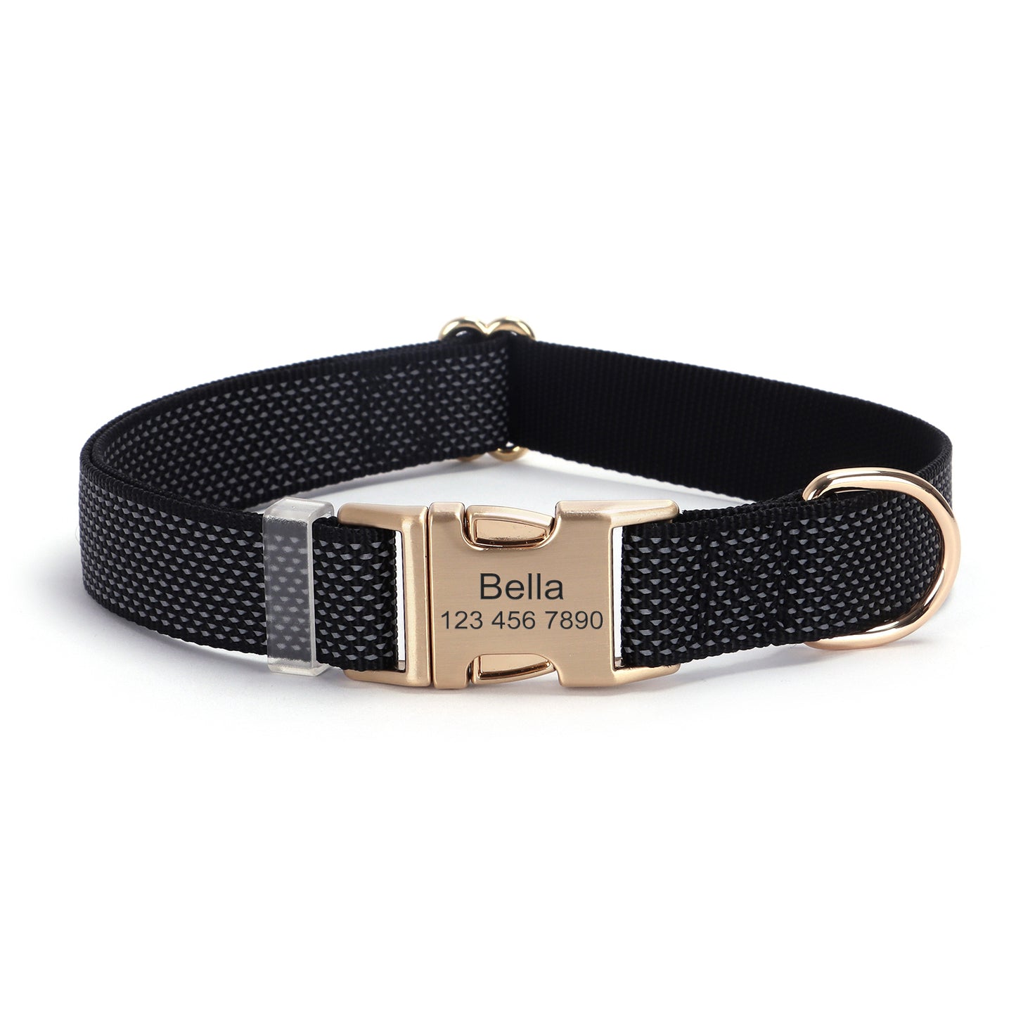 Customized Nylon Reflective Dog Collar Engravable Pet Collar