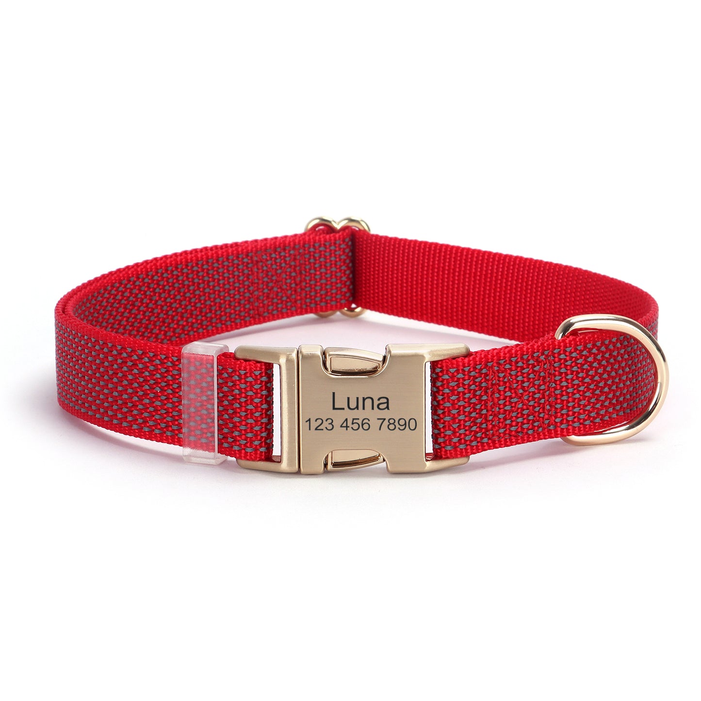 Customized Nylon Reflective Dog Collar Engravable Pet Collar