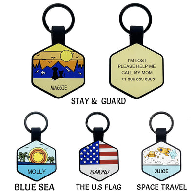 Personalized Silicone Pet ID Tags, Custom Two Sides