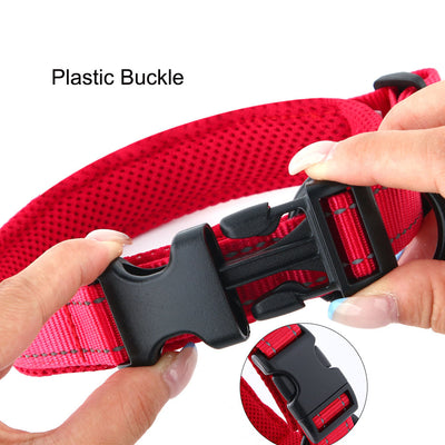 Adjustable Breathable Nylon Dog Collar with Free Engraving