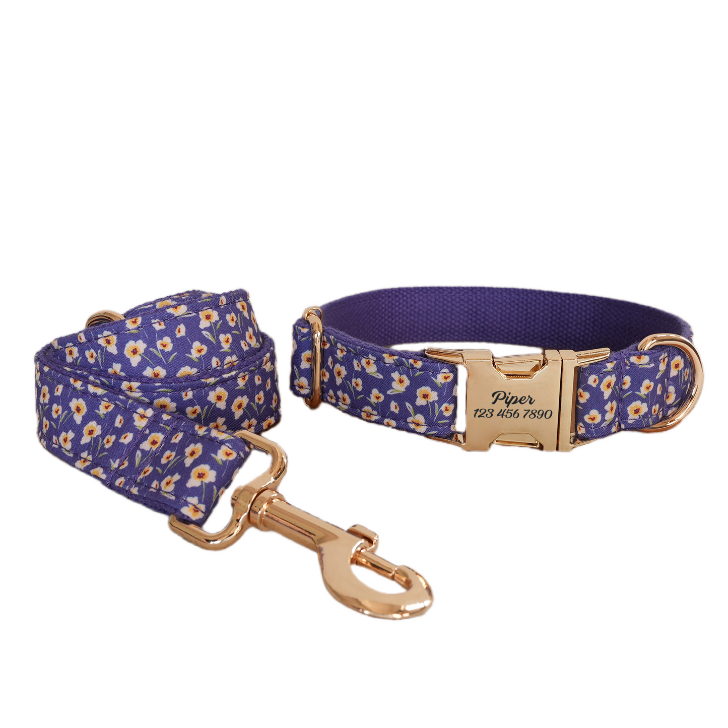 Little Fower Custom Dog Collars, Personalized Puppy Collar, Bowtie, Leash