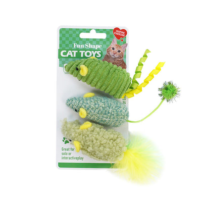Cat Mouse Toys with Catnip (3 Pack)