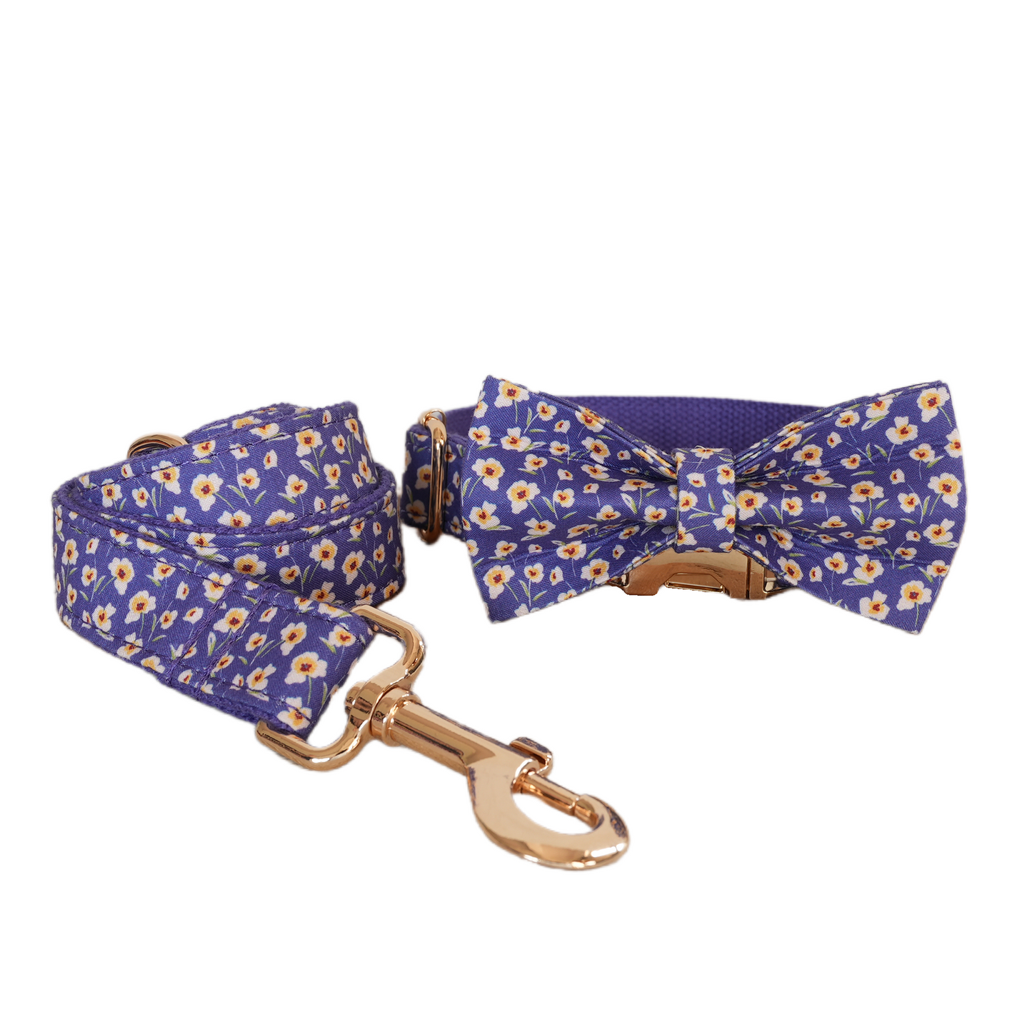 Little Fower Custom Dog Collars, Personalized Puppy Collar, Bowtie, Leash