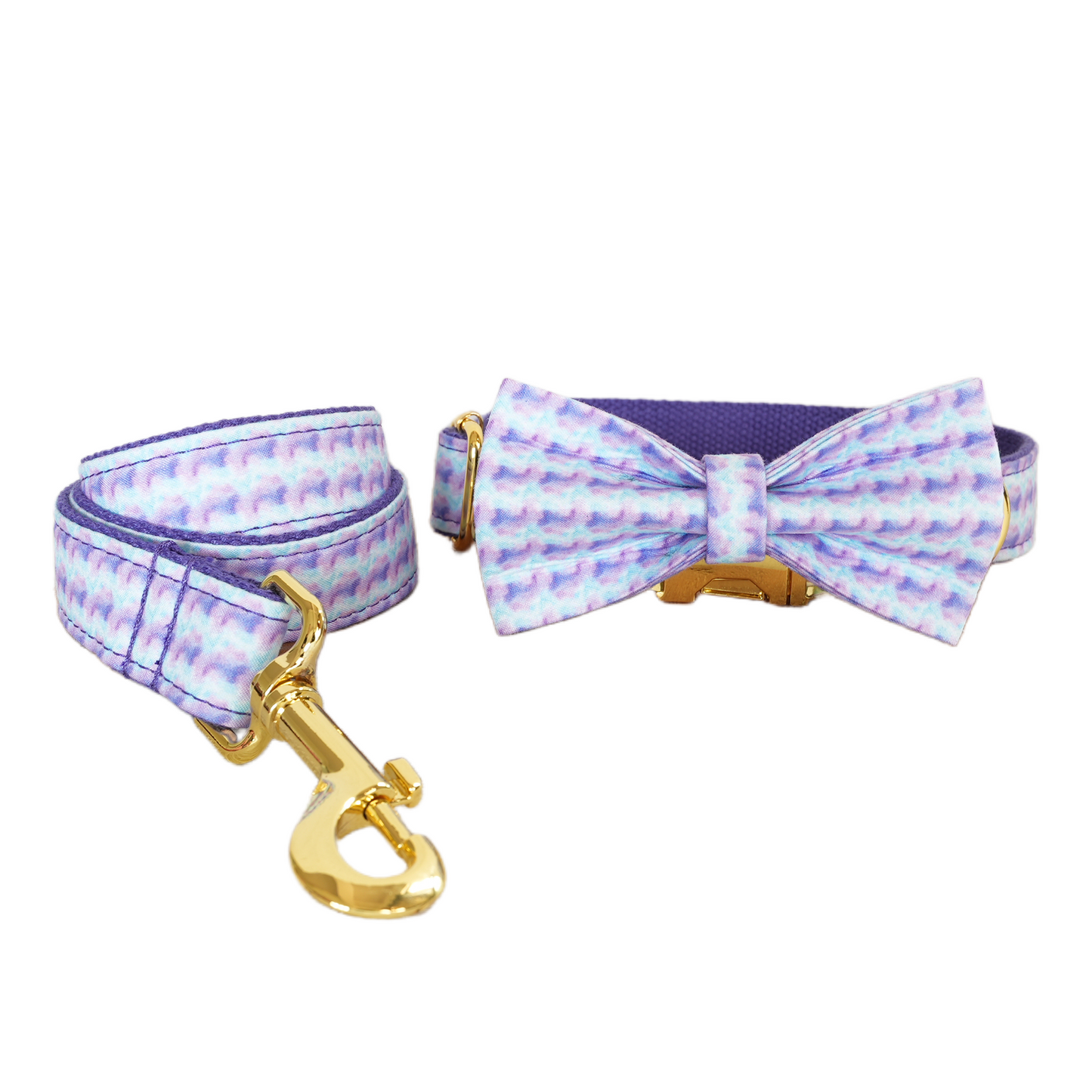Little Fower Custom Dog Collars, Personalized Puppy Collar, Bowtie, Leash