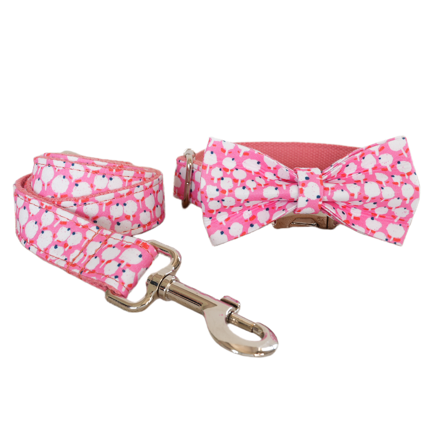 Cute Personalized  Dog Collars,Custom Puppy Collar, Bowtie, Leash