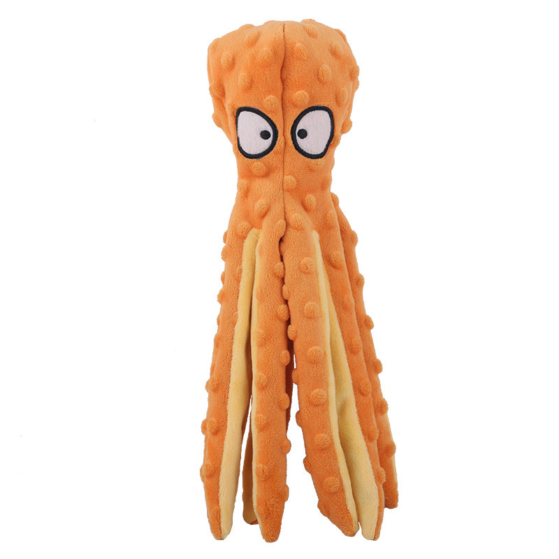 Octopus Squeaky Dog Toys No Stuffing Plush Pet Toy