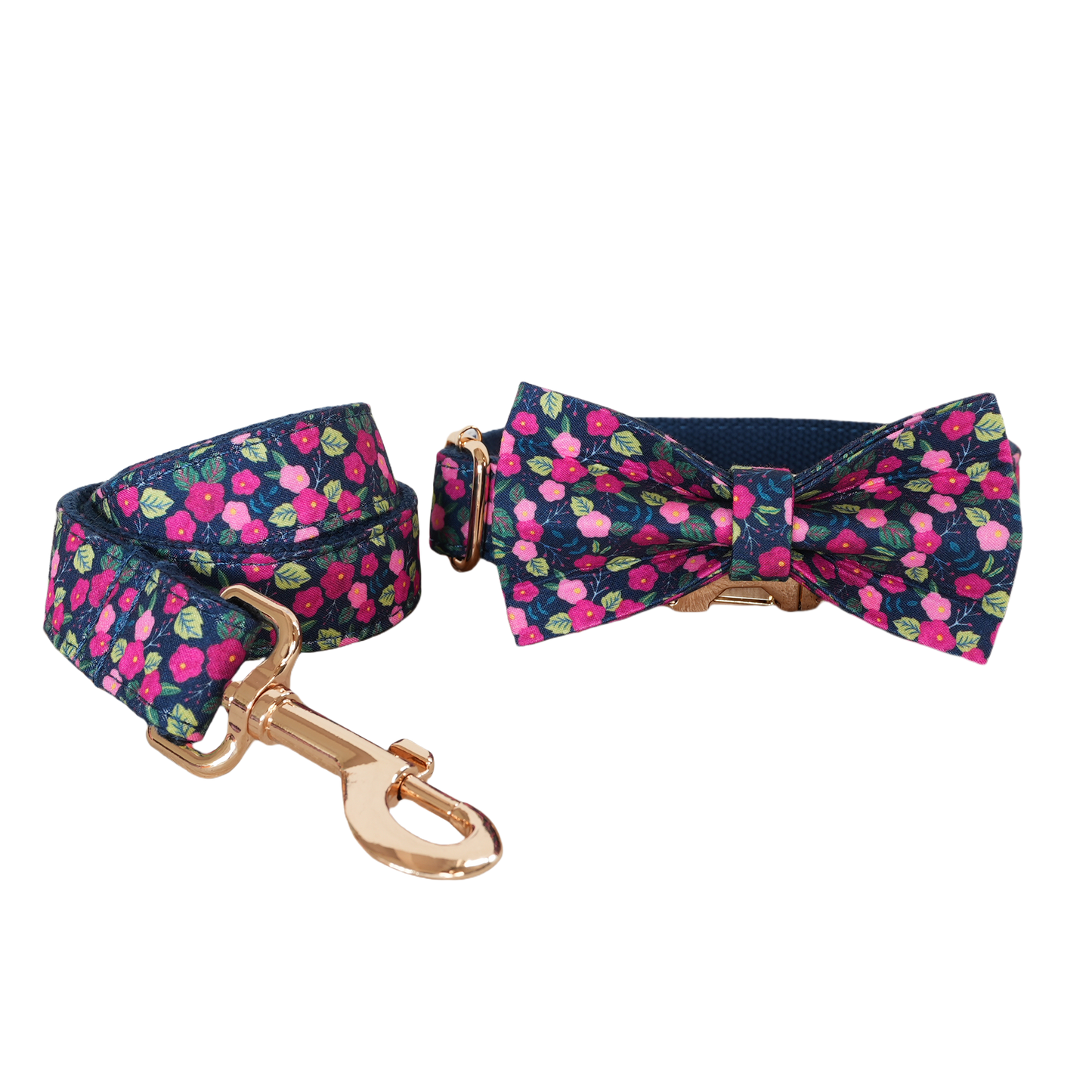 Flower Personalized Dog Collars,Custom Puppy Collar, Bowtie, Leash