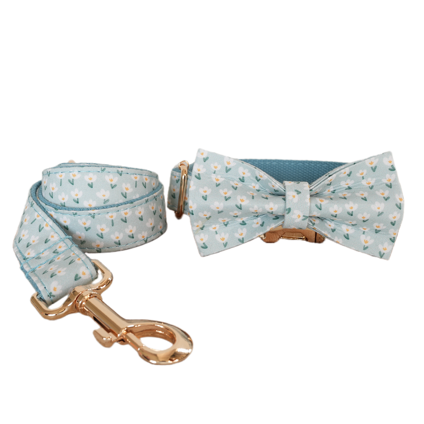 Little Fower Custom Dog Collars, Personalized Puppy Collar, Bowtie, Leash