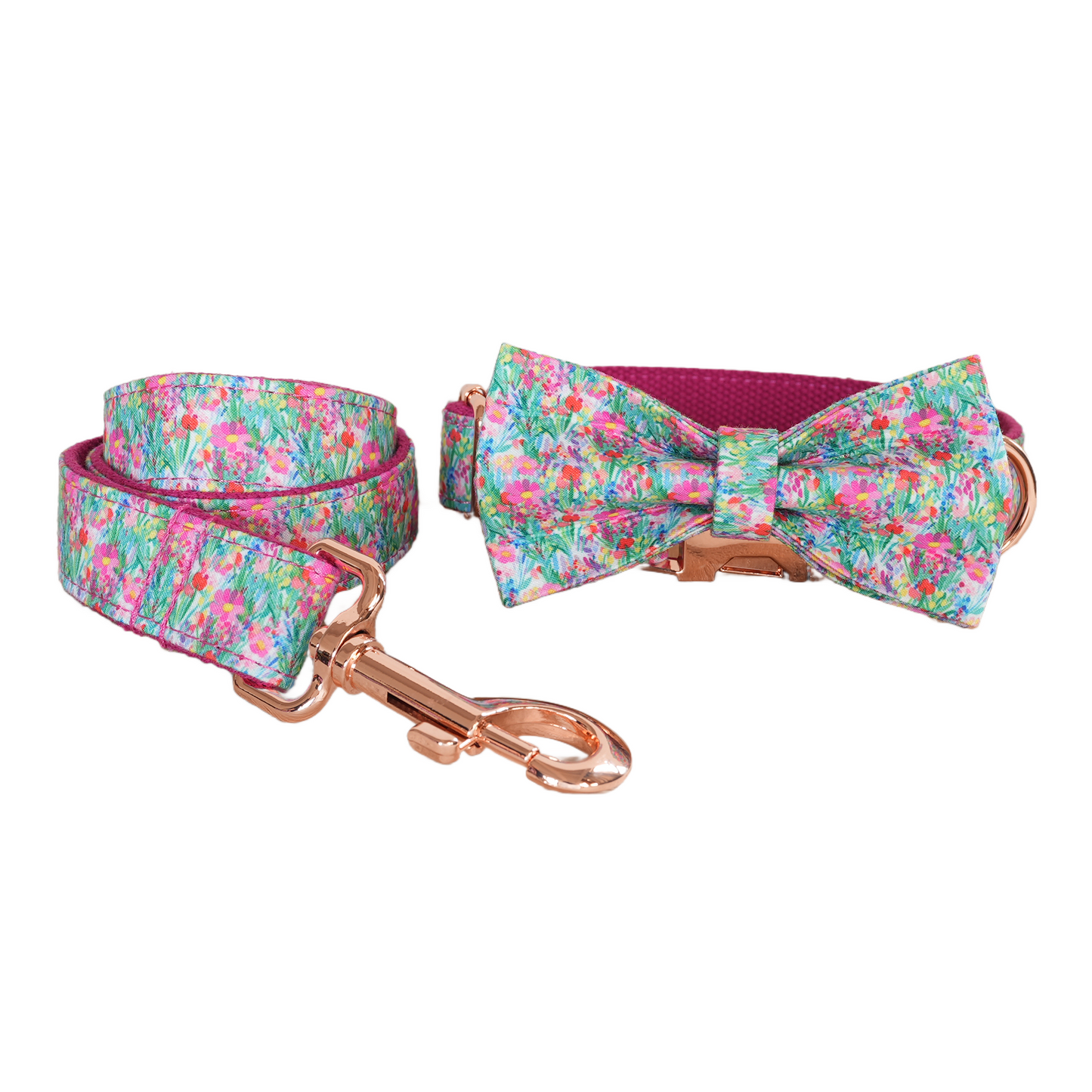 Cute Personalized  Dog Collars,Custom Puppy Collar, Bowtie, Leash