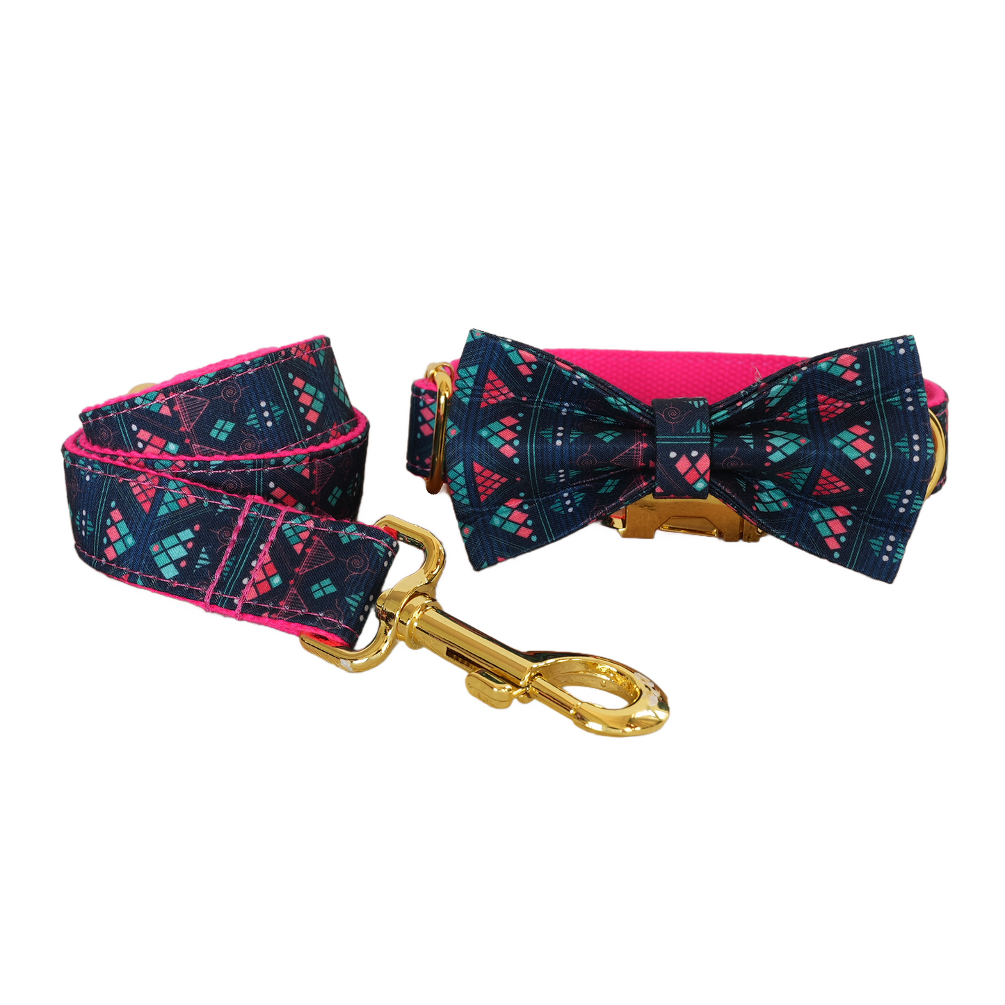 Cute Personalized  Dog Collars,Custom Puppy Collar, Bowtie, Leash