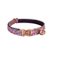 Purple Flower Personalized Cat Collar with Bowtie Free Engraved