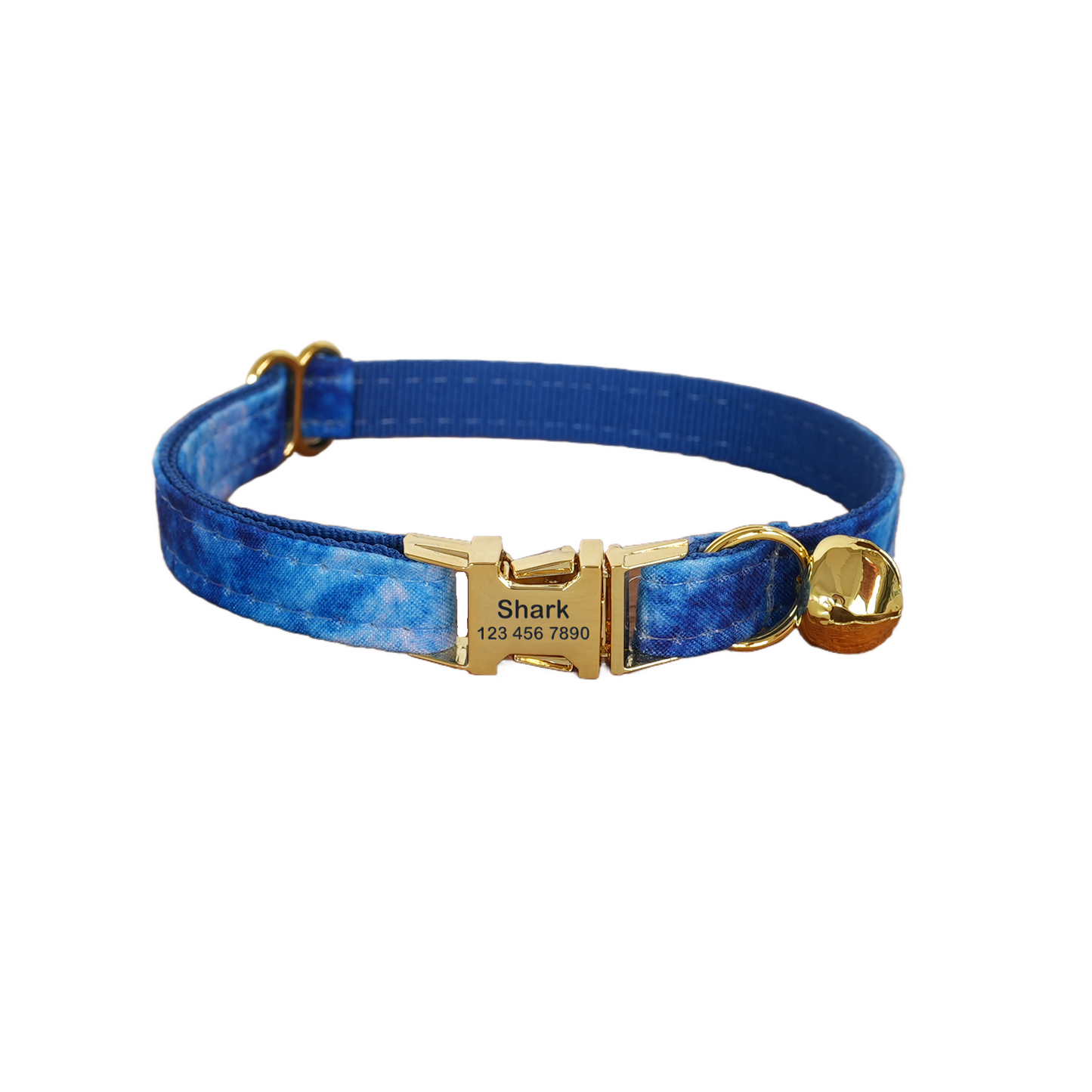 Purple Flower Personalized Cat Collar with Bowtie Free Engraved