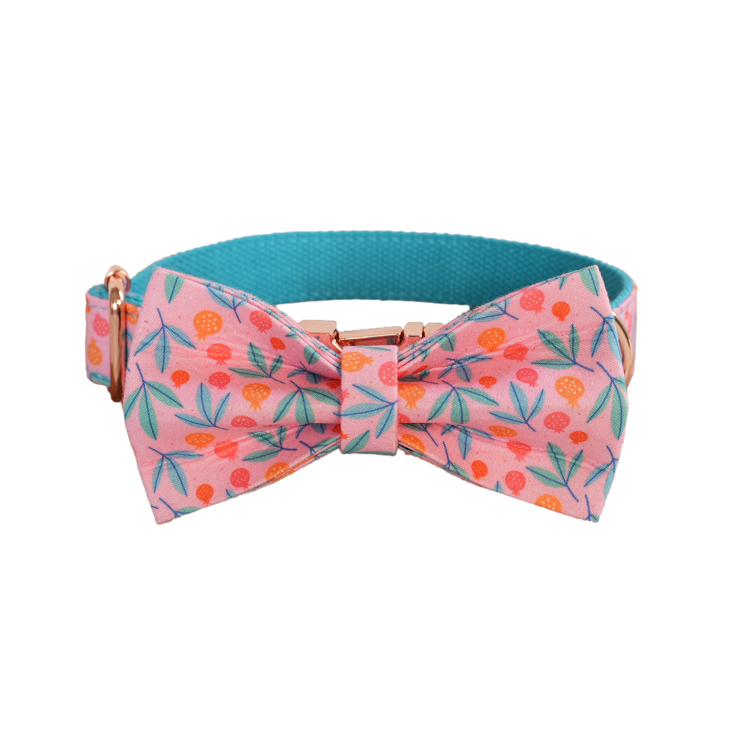 Pink Flower Personalized  Dog Collars,Custom Puppy Collar, Bowtie, Leash