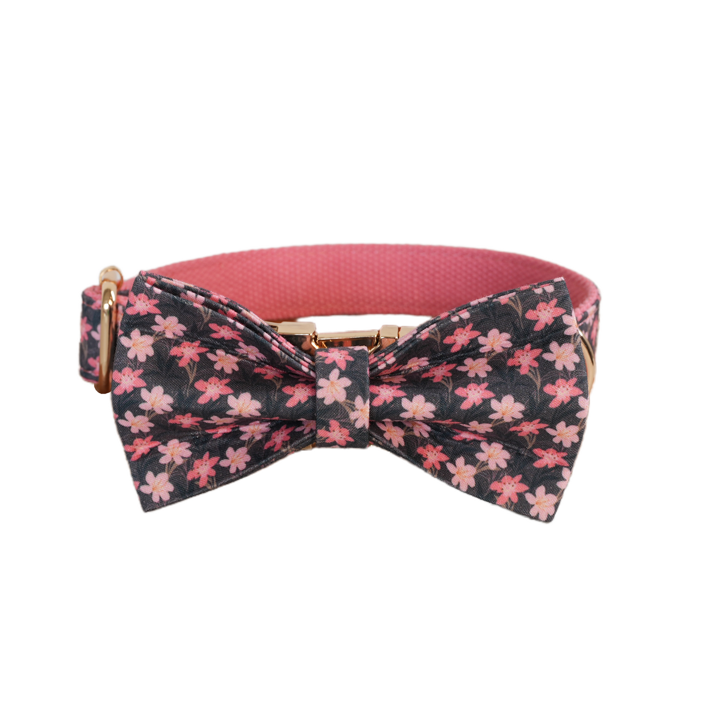 Purple Fower Personalized  Dog Collars,Custom Puppy Collar, Bowtie, Leash