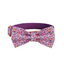 Purple Fower Personalized  Dog Collars,Custom Puppy Collar, Bowtie, Leash