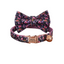 Flower Personalized Cat Collar with Bowtie Free Engraved