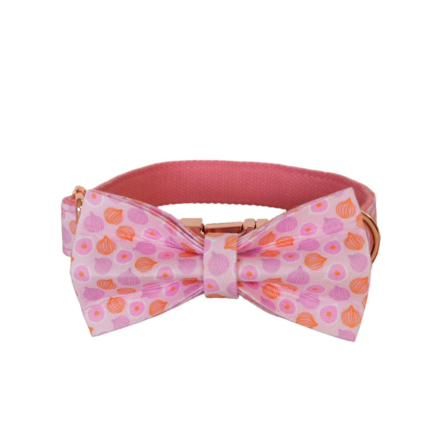 Pink Fower Custom Dog Collars, Personalized Puppy Collar, Bowtie, Leash
