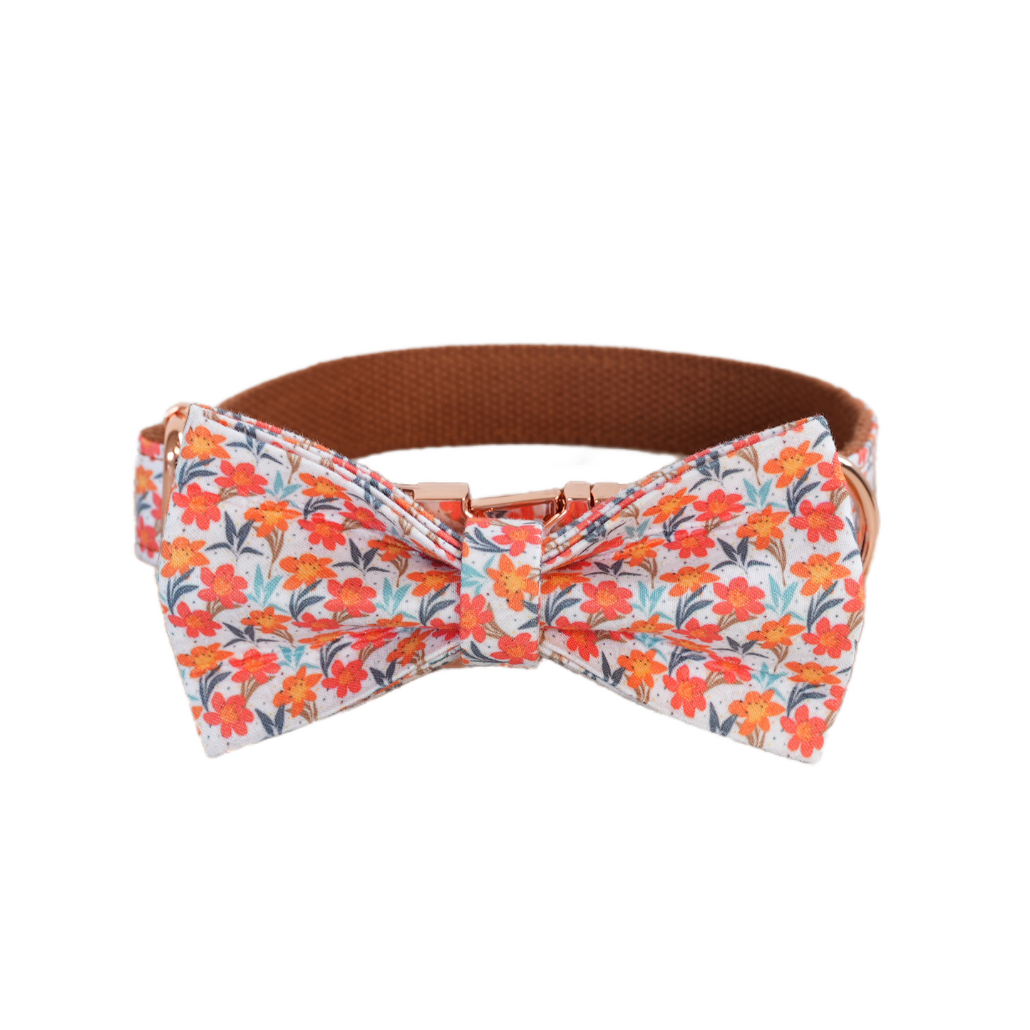 Pink Fower Custom Dog Collars, Personalized Puppy Collar, Bowtie, Leash