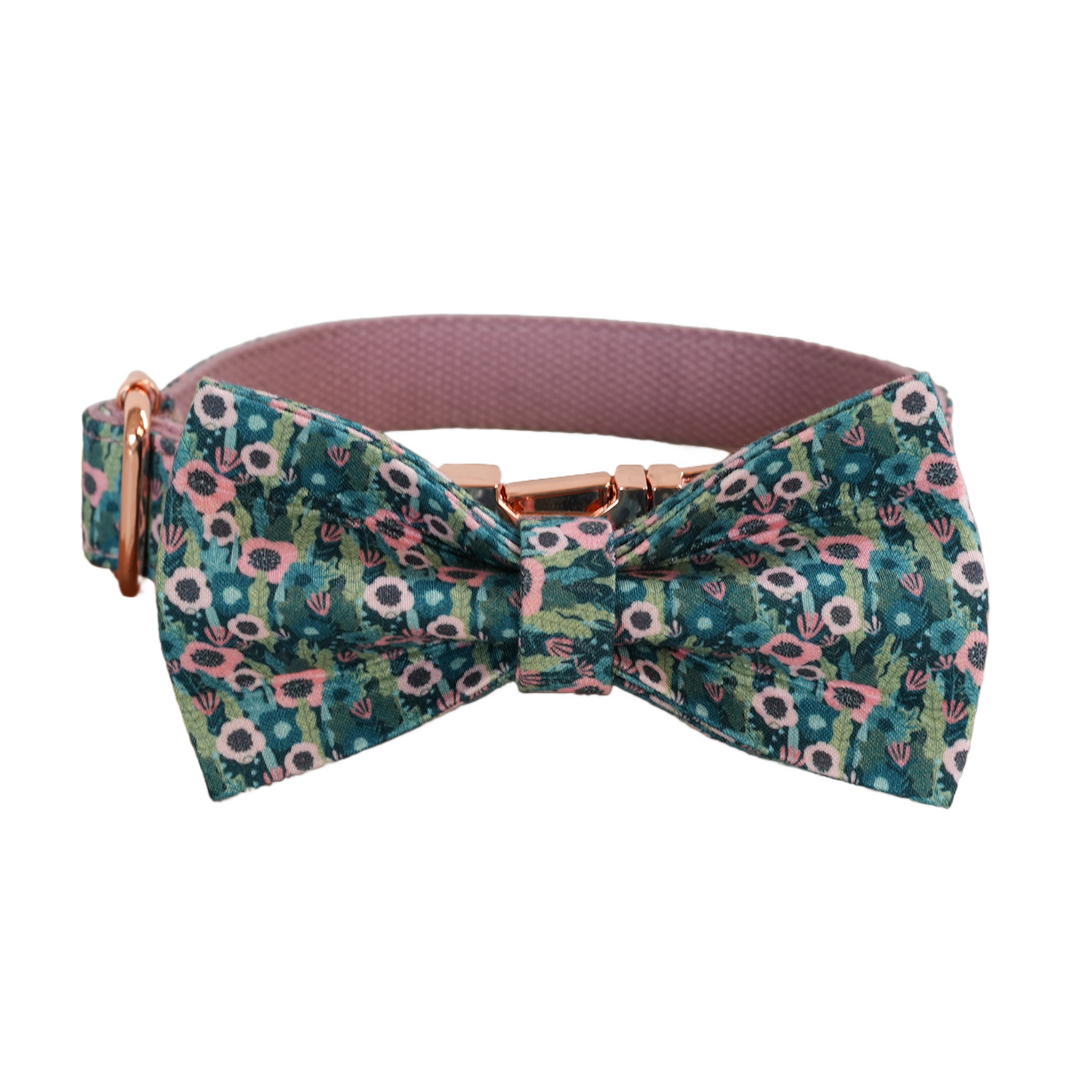 Colorful Fower Custom Dog Collars, Personalized Puppy Collar, Bowtie, Leash