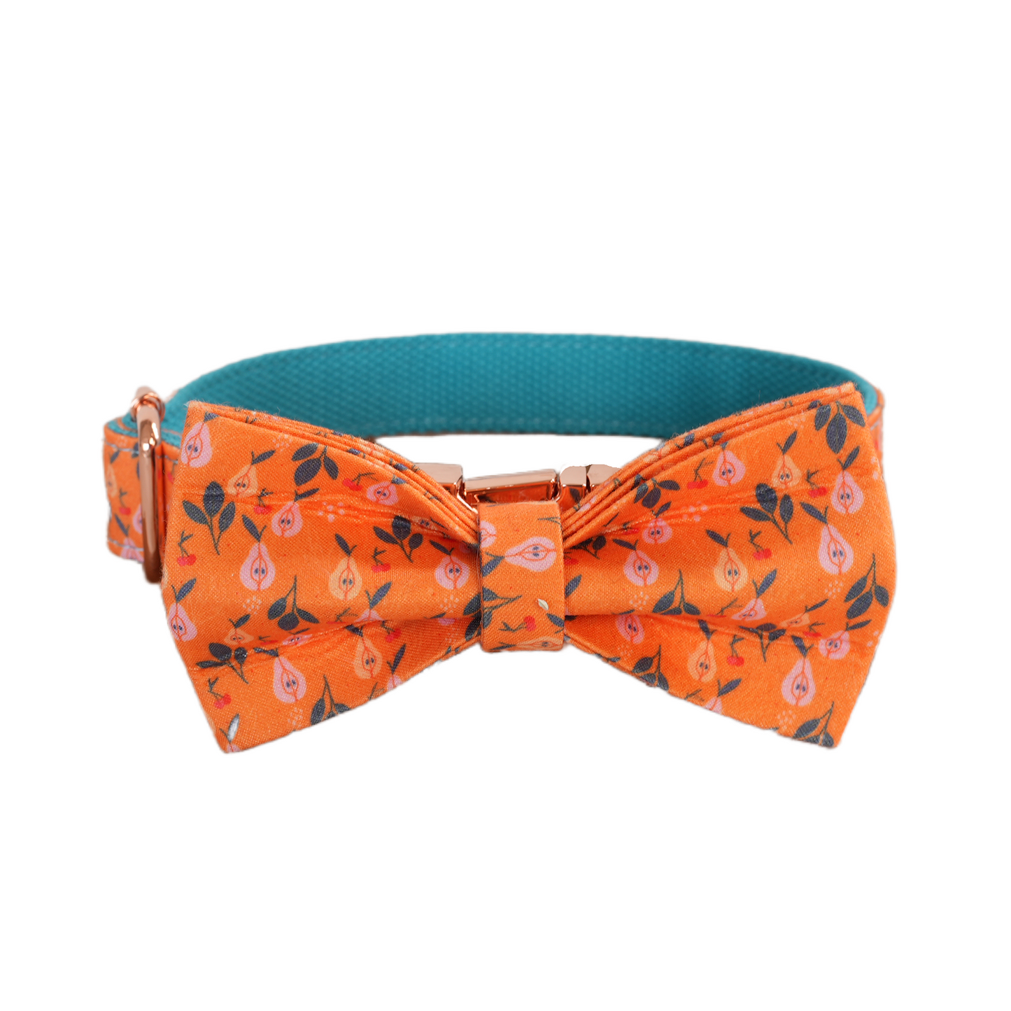 Colorful Fower Custom Dog Collars, Personalized Puppy Collar, Bowtie, Leash