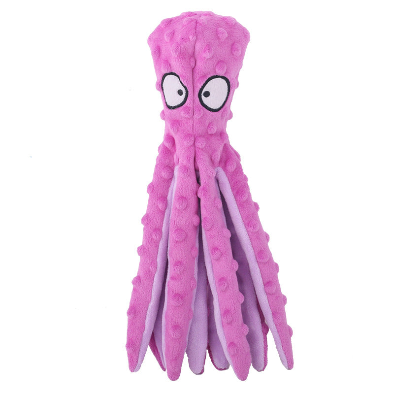 Octopus Squeaky Dog Toys No Stuffing Plush Pet Toy