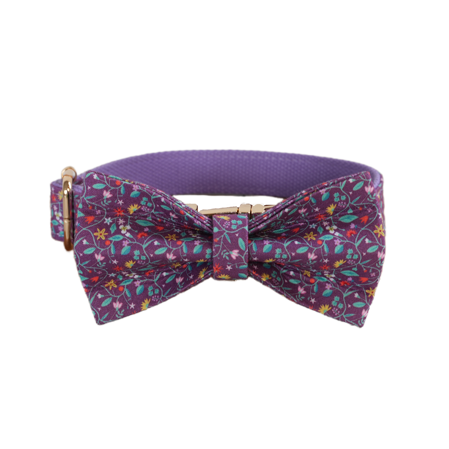 Colorful Fower Custom Dog Collars, Personalized Puppy Collar, Bowtie, Leash