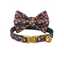 Pink Flower Personalized Cat Collar with Bowtie Free Engraved