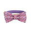 Purple Fower Personalized  Dog Collars,Custom Puppy Collar, Bowtie, Leash