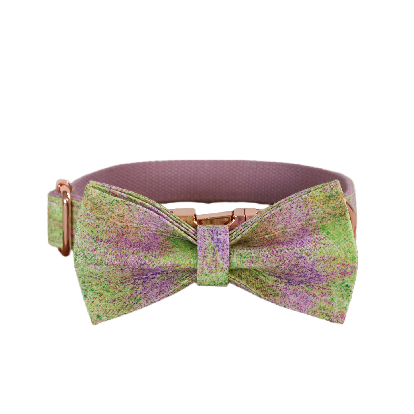 Purple Fower Personalized  Dog Collars,Custom Puppy Collar, Bowtie, Leash