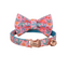 Flower Personalized Cat Collar with Bowtie Free Engraved