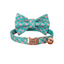 Personalized Green Cat Collar with Bowtie Free Engraved
