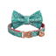 Personalized Green Cat Collar with Bowtie Free Engraved