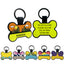 Cute Personalized Silicone Pet ID Tags, Engraved Two Sides