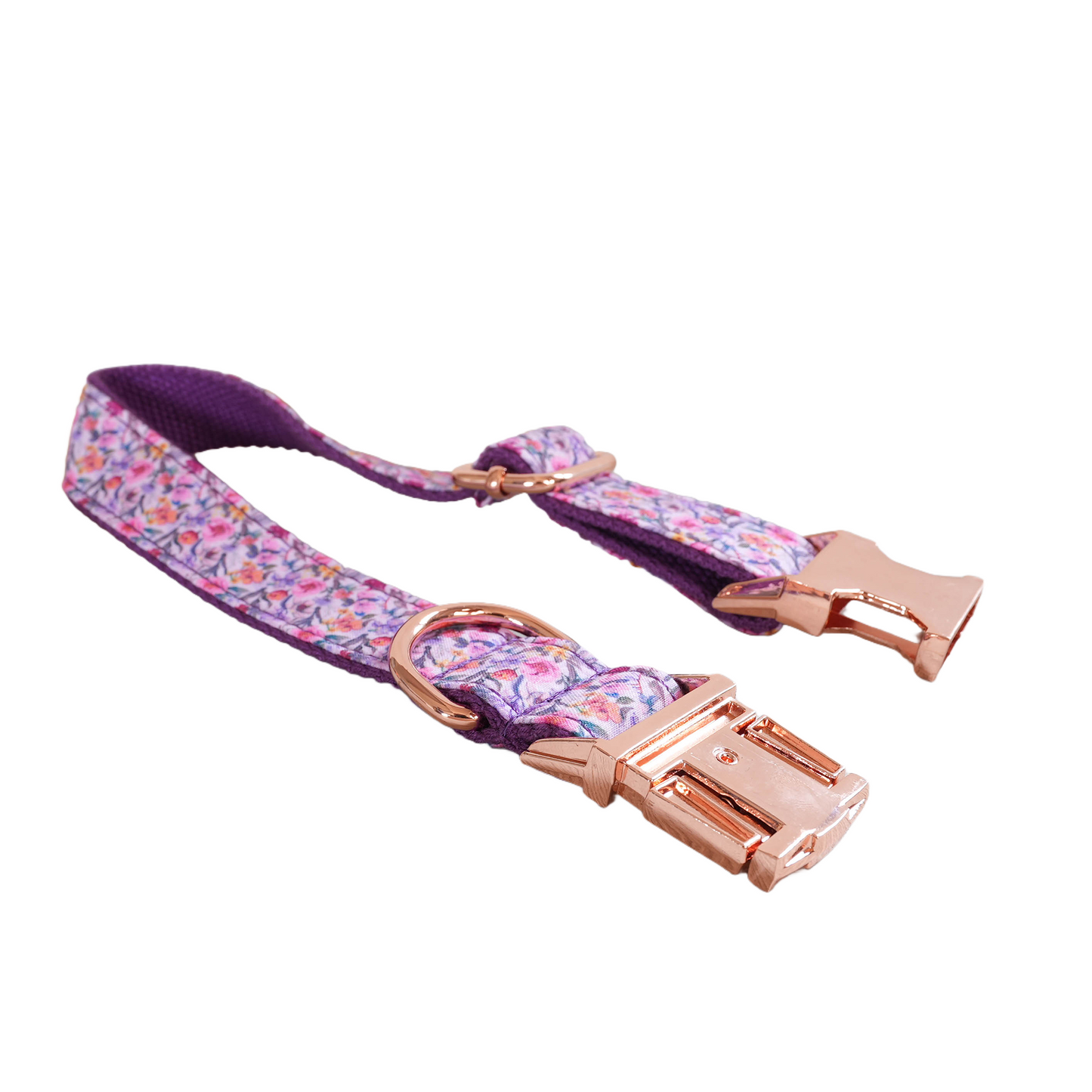 Purple Fower Personalized  Dog Collars,Custom Puppy Collar, Bowtie, Leash