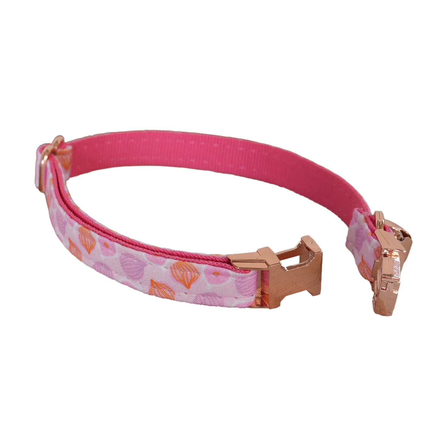 Pink Flower Personalized Cat Collar with Bowtie Free Engraved