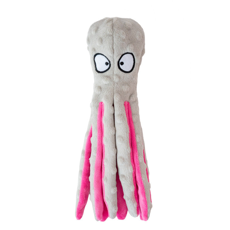 Octopus Squeaky Dog Toys No Stuffing Plush Pet Toy