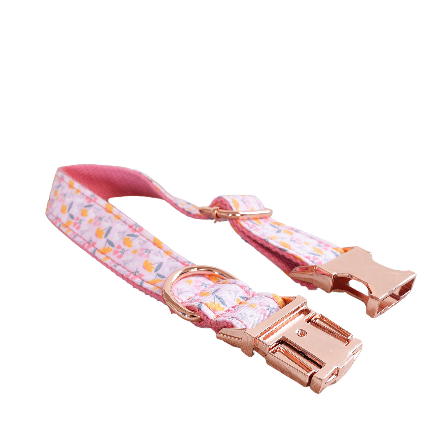 Pink Fower Custom Dog Collars, Personalized Puppy Collar, Bowtie, Leash