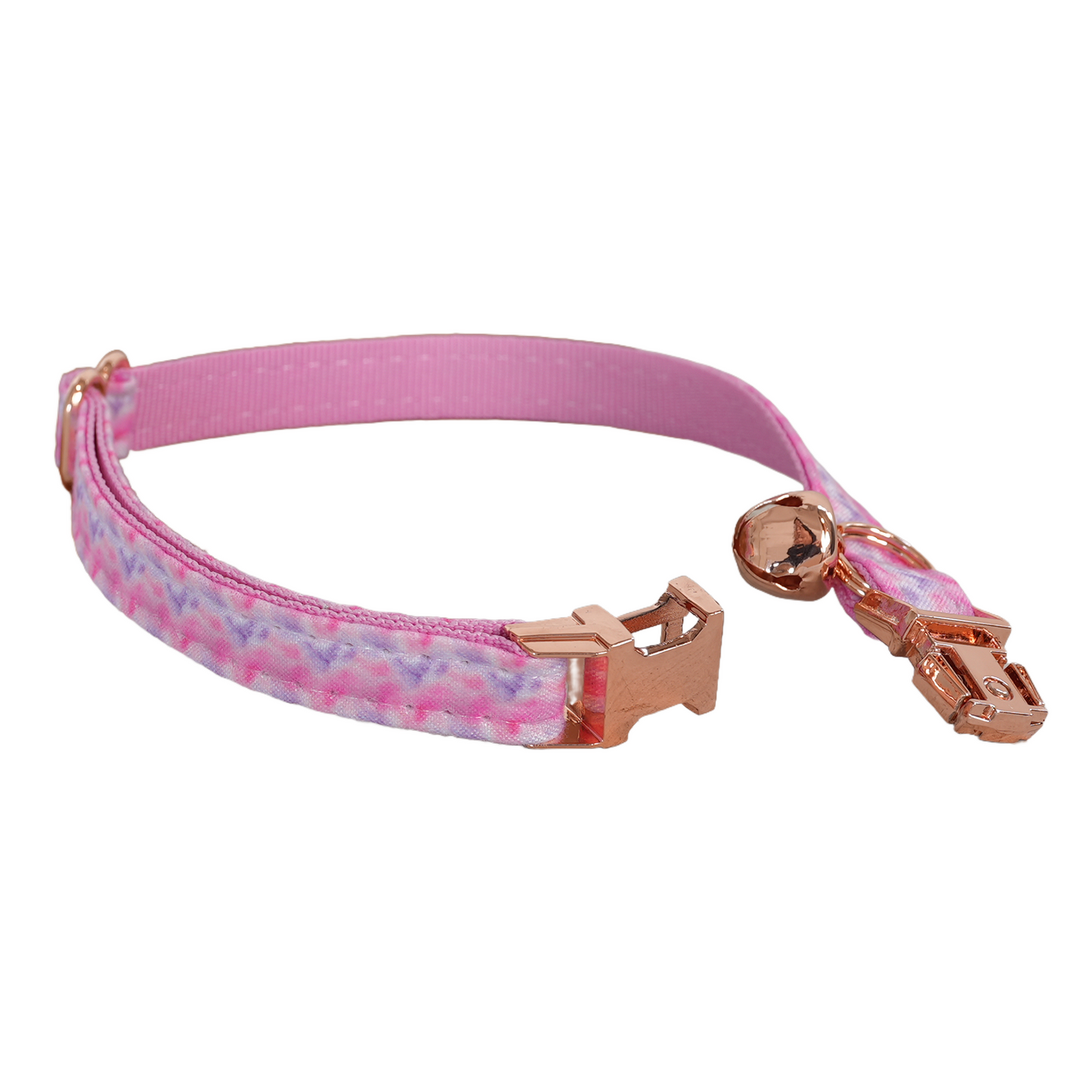 Blue Flower Personalized Cat Collar with Bowtie Free Engraved