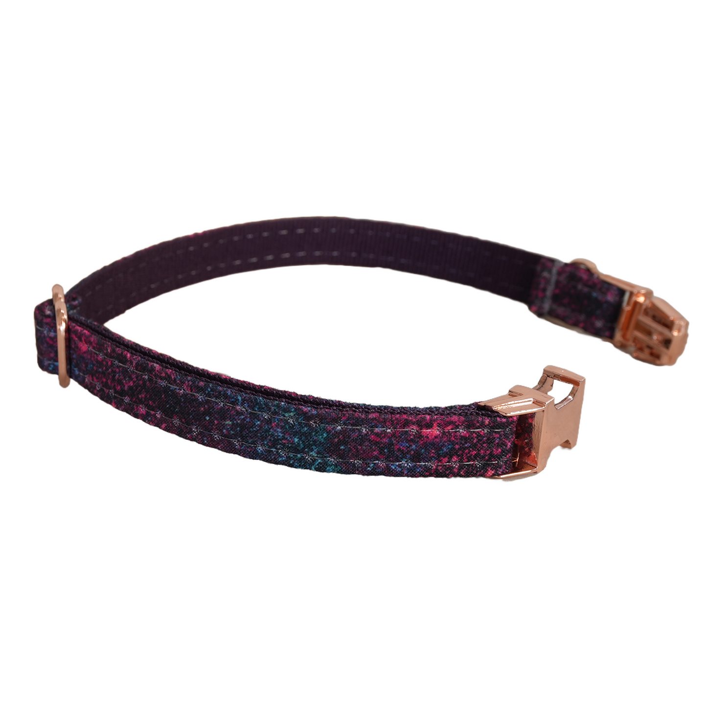 Purple Flower Personalized Cat Collar with Bowtie Free Engraved